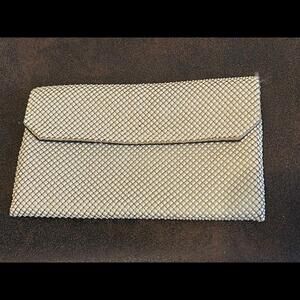 VTG Whiting & Davis Co Silver Metal Mesh Snap Top Evening Bag Pocket Purse USA